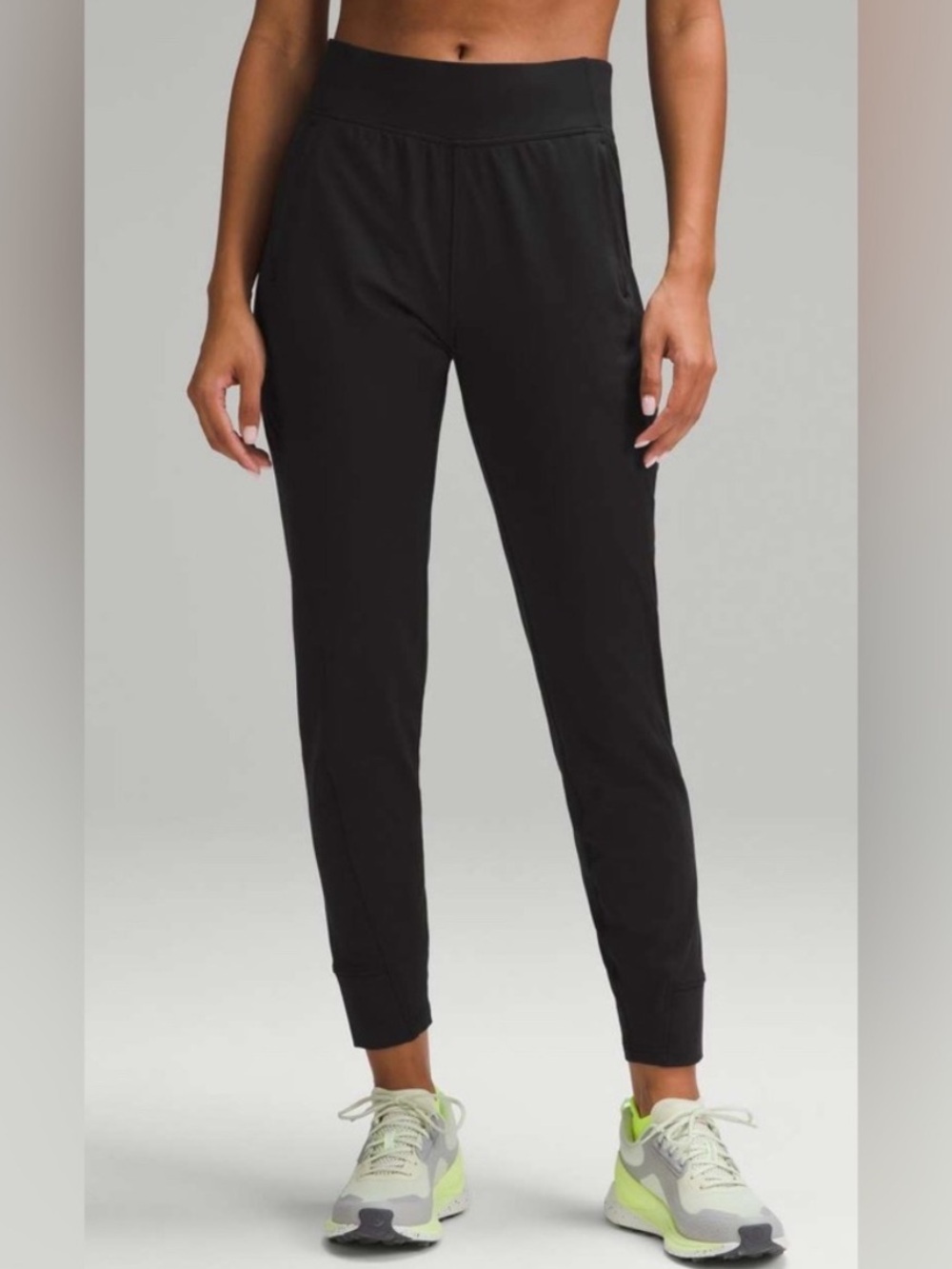 Lululemon Its Rulu Run Fleece High Rise Jogger Full Length in Black SZ 0 EUC